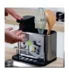3 in 1 cutlery rack with soap dispenser
