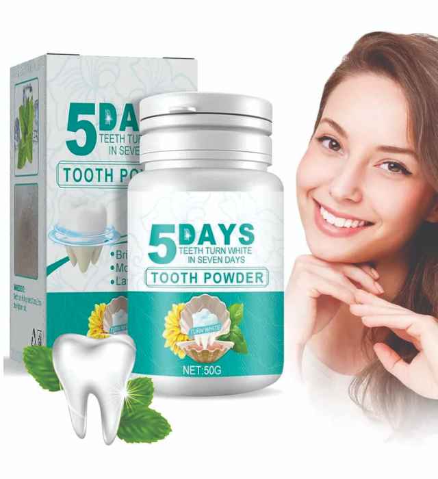 5 Days Teeth White Whitening Powder (Natural Teeth Whitening Tooth Powder )