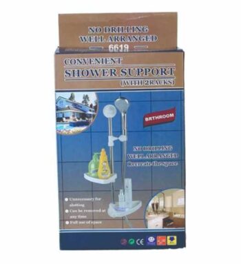 CONVENIENT SHOWER SUPPORT (With Soap Box And Rack)