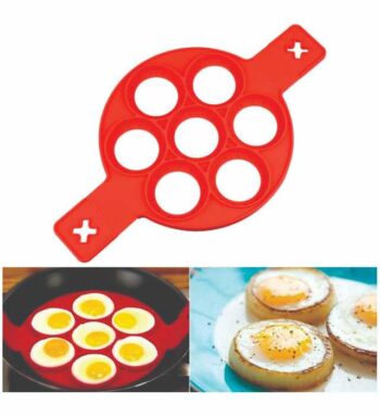 FLIPPING PANCAKE (Nonstick Fried Silicone Egg Mold Round Pancake Maker)