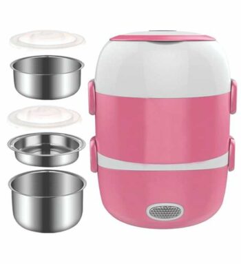 MULTIFUNCTION FOOD FLASK ( 3 Layer Electric Lunch Box)