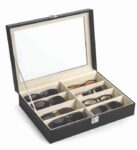 Seven grid leather multi-glasses organizer